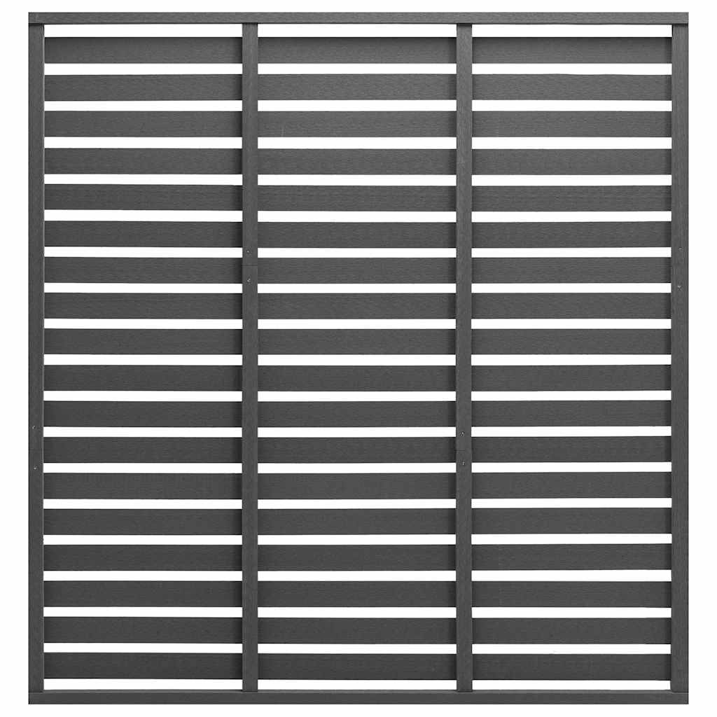 Zaunelement WPC 180x180 cm Grau