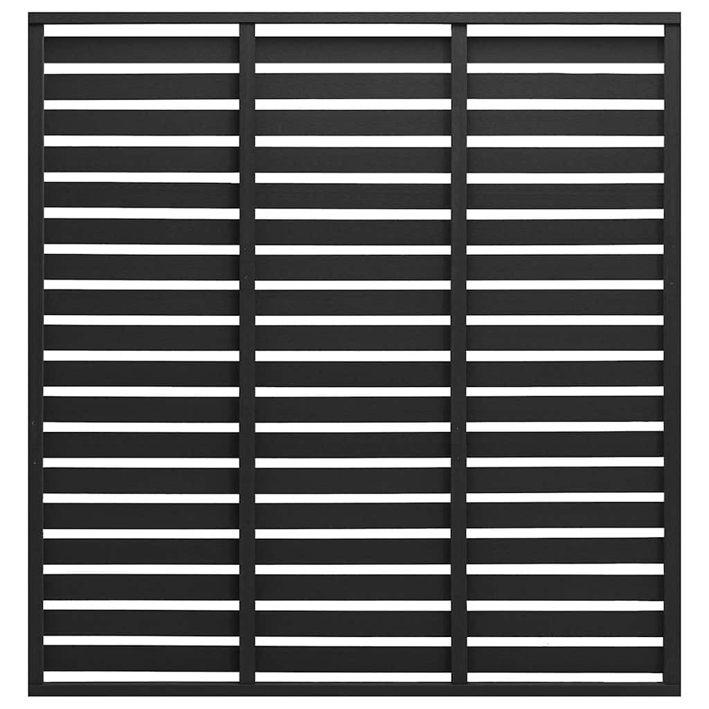 Zaunelement WPC 180x180 cm Schwarz