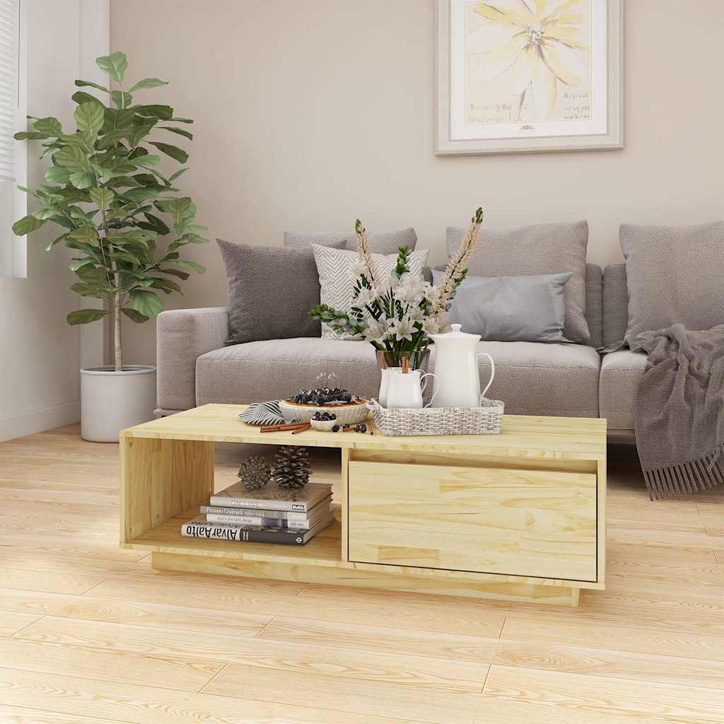 Couchtisch 110x50x33,5 cm Massivholz Kiefer
