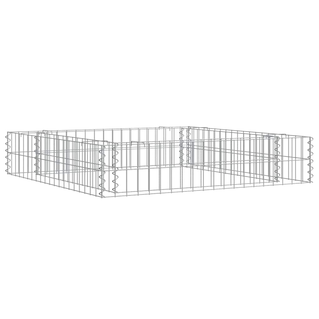 Gabionen-Hochbeet Verzinkter Stahl 100x100x20 cm