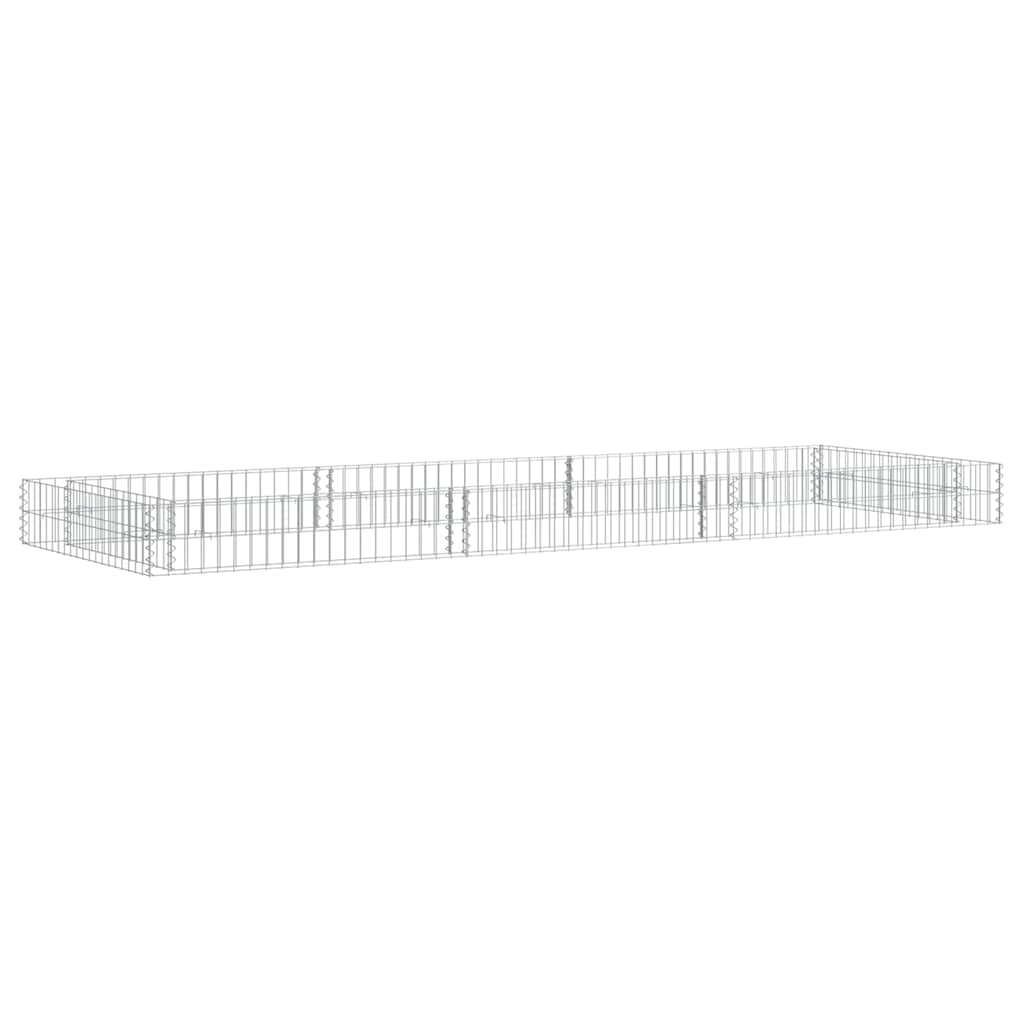 Gabionen-Hochbeet Verzinkter Stahl 300x100x20 cm