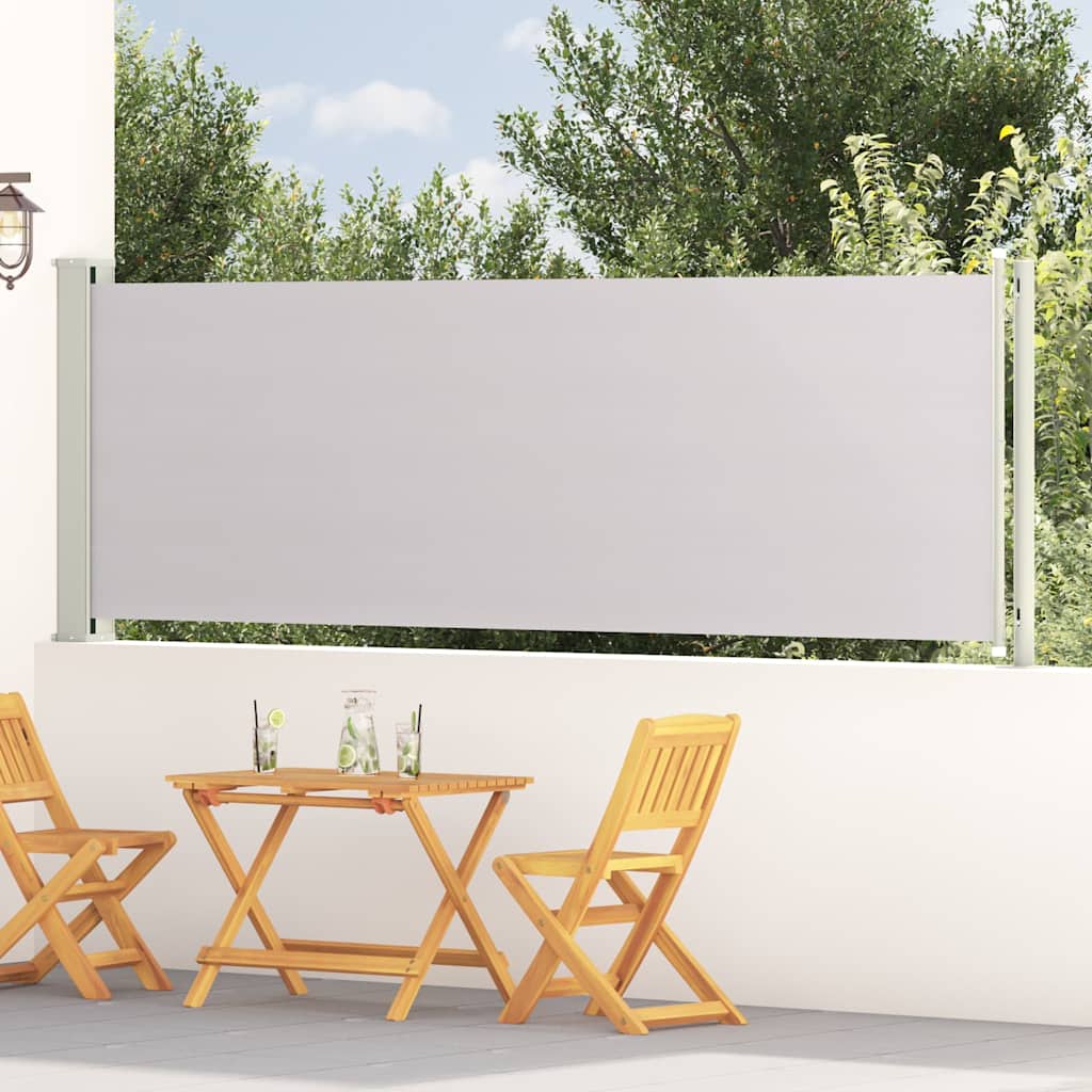 Seitenmarkise Ausziehbar 117x614 cm Grau