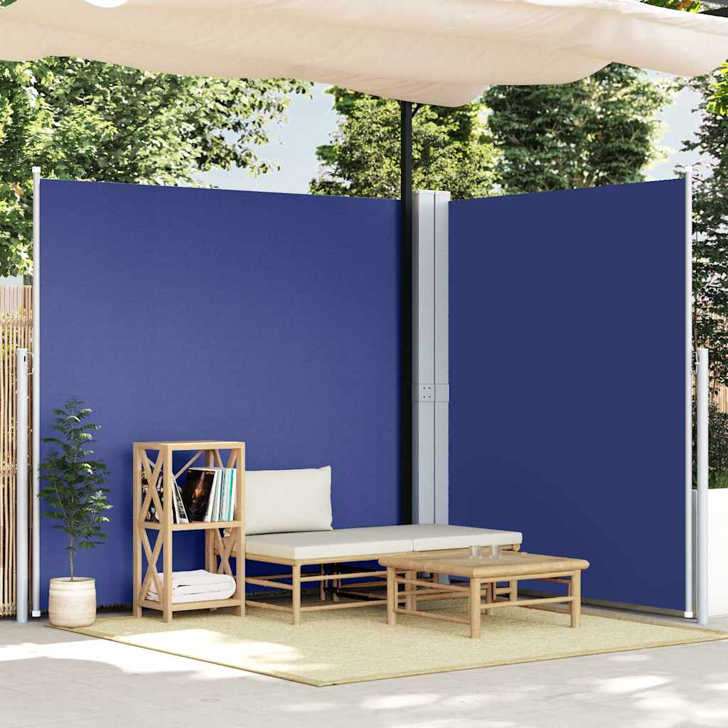 Seitenmarkise Ausziehbar Blau 220x600 cm