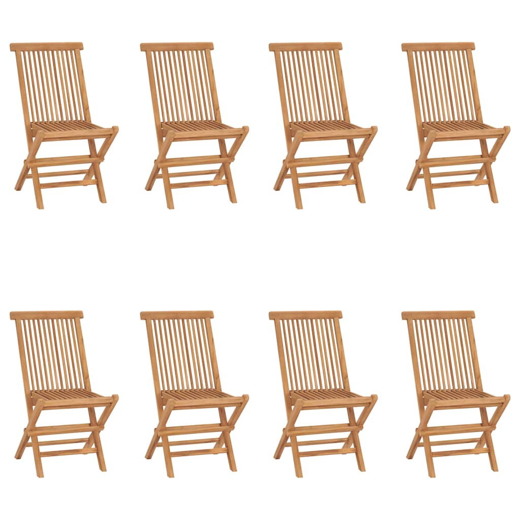 Klappstühle, 8-teilig, Massivholz Teakholz