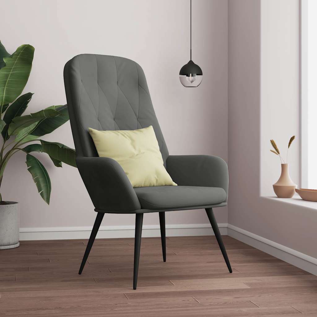 Relaxsessel Dunkelgrau Samt