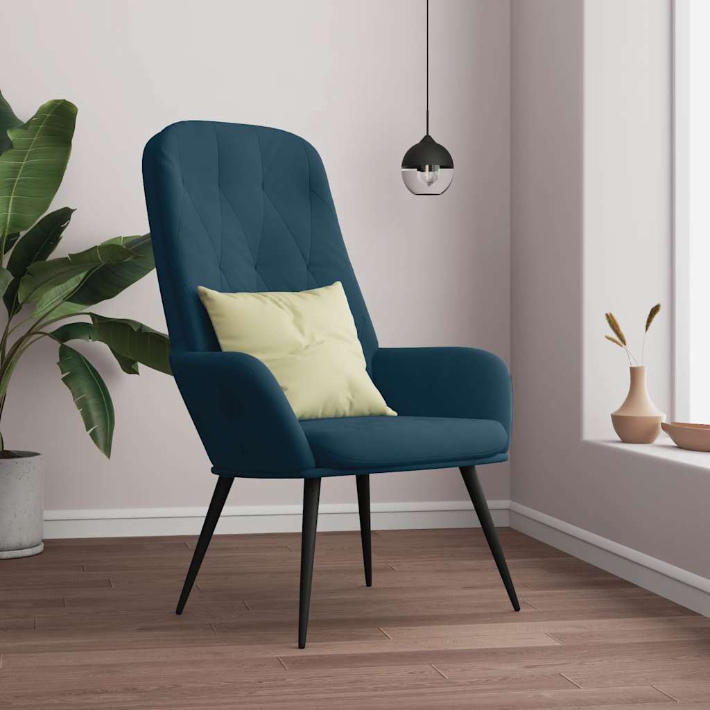 Relaxsessel Blau Samt