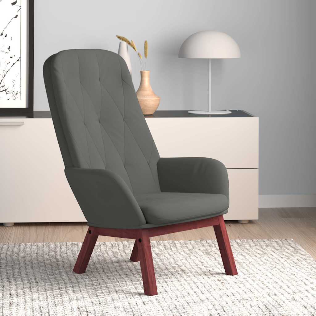 Relaxsessel Dunkelgrau Samt