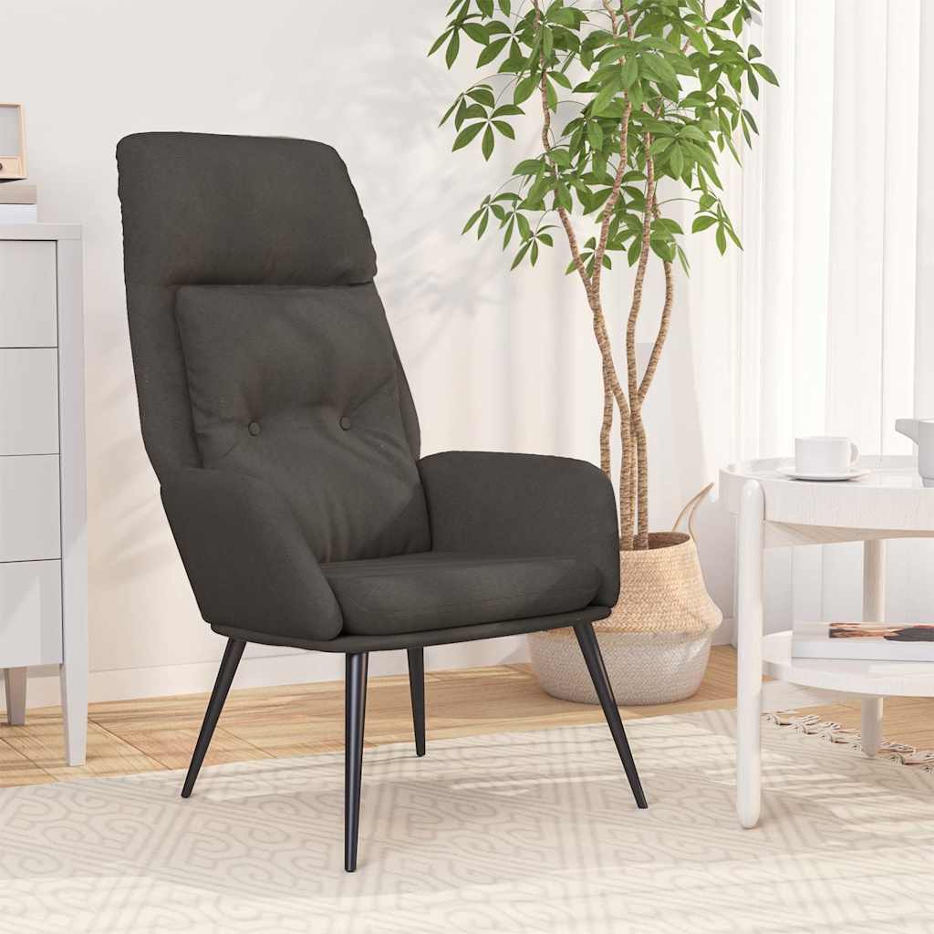 Relaxsessel Dunkelgrau Wildleder-Optik