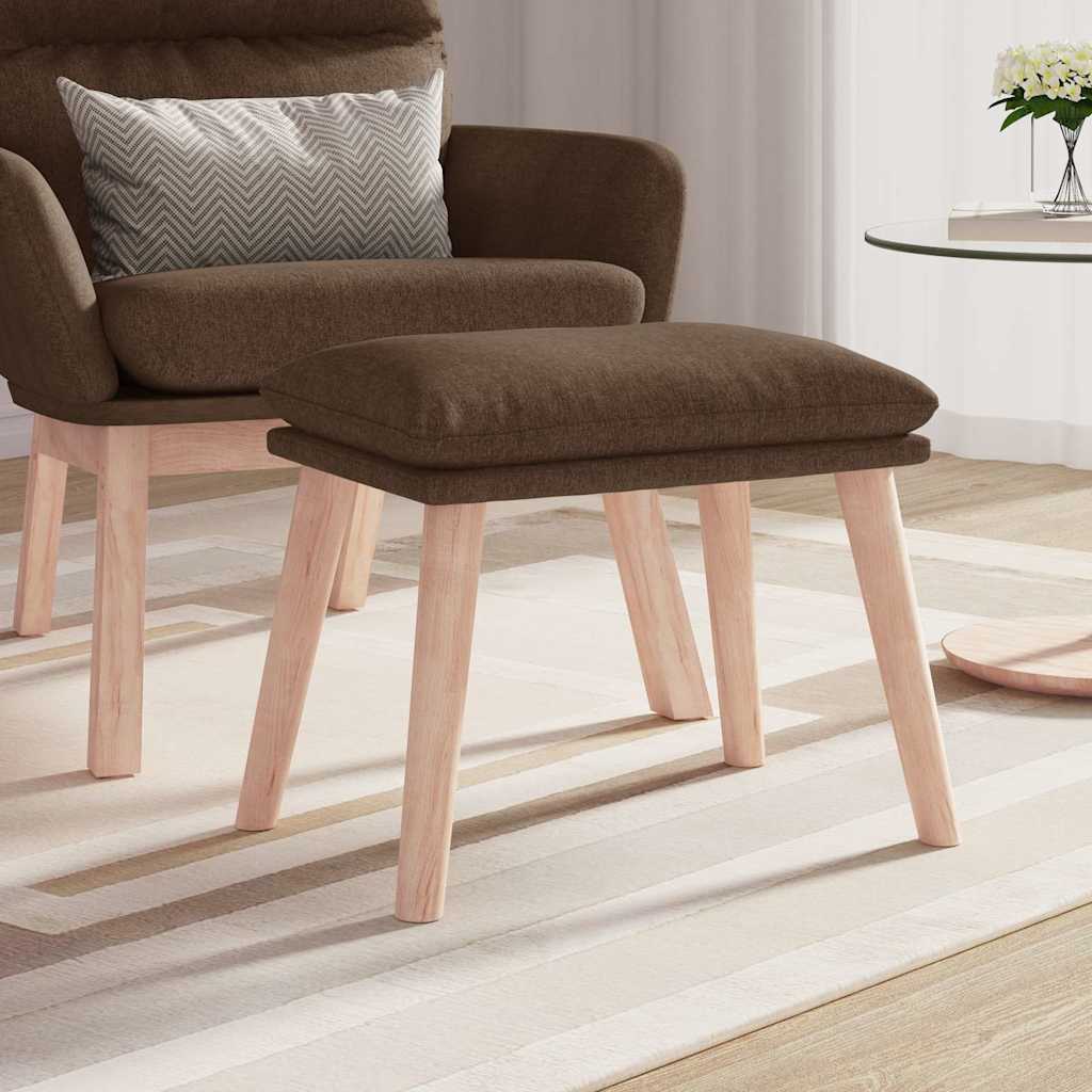 Fußhocker Braun 45x29,5x35 cm Stoff