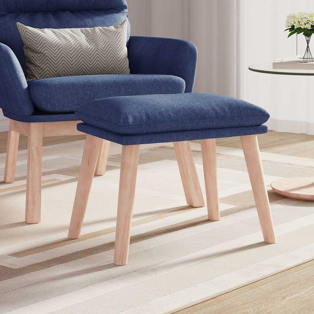 Fußhocker Blau 45x29,5x35 cm Stoff