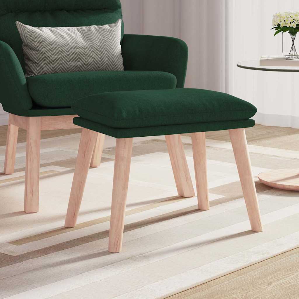 Fußhocker Dunkelgrün 45x29,5x35 cm Stoff
