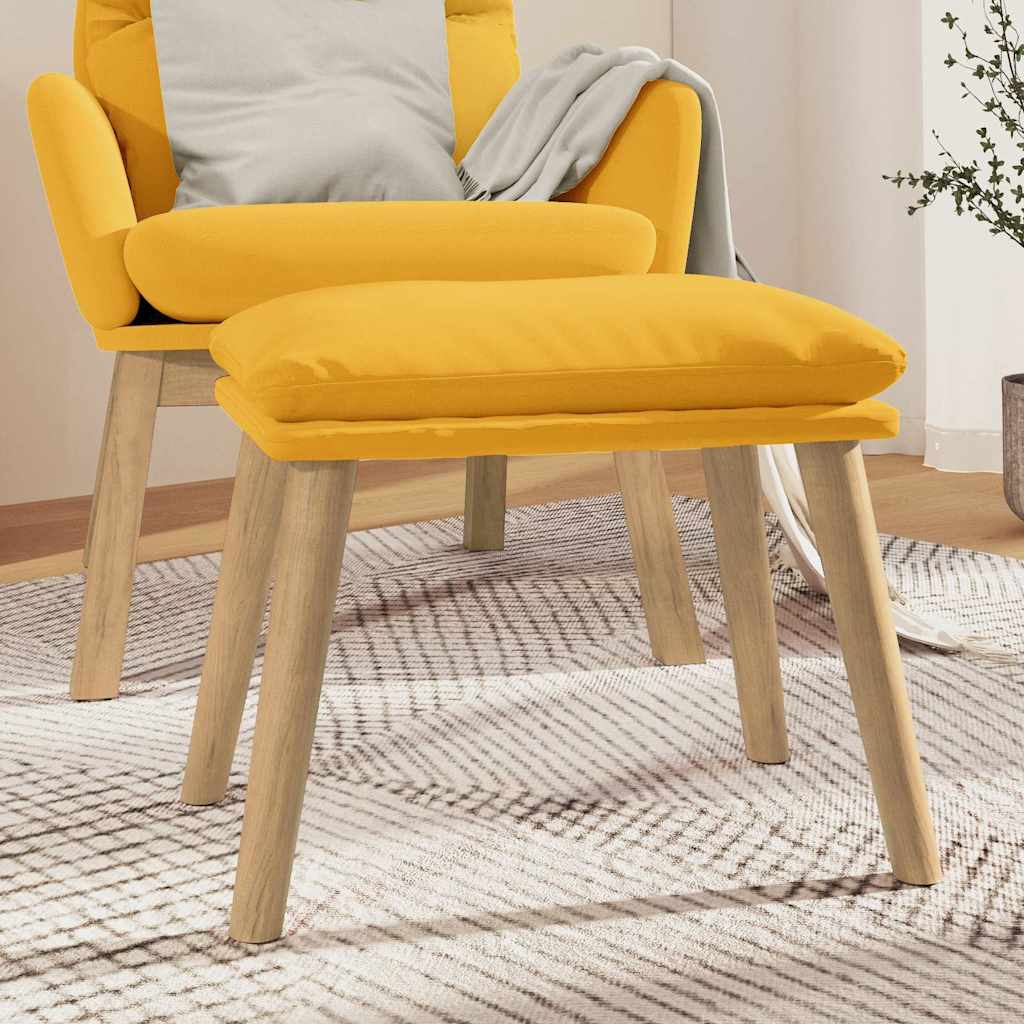 Fußhocker Senfgelb 45x29,5x35 cm Samt