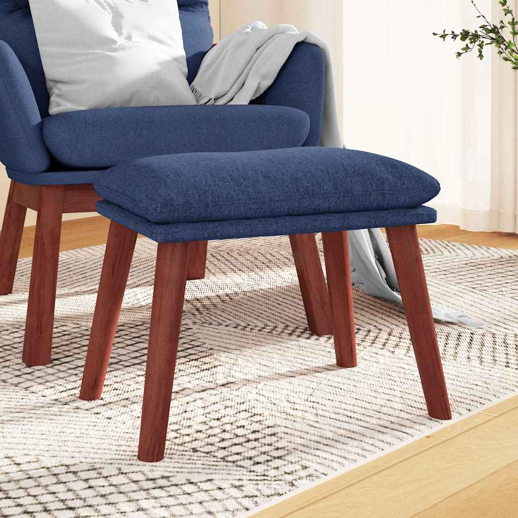 Fußhocker Blau 45x29,5x35 cm Stoff