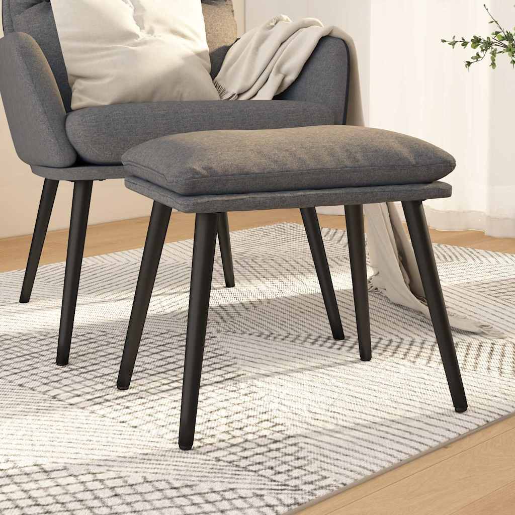 Fußhocker Hellgrau 45x29,5x35 cm Stoff