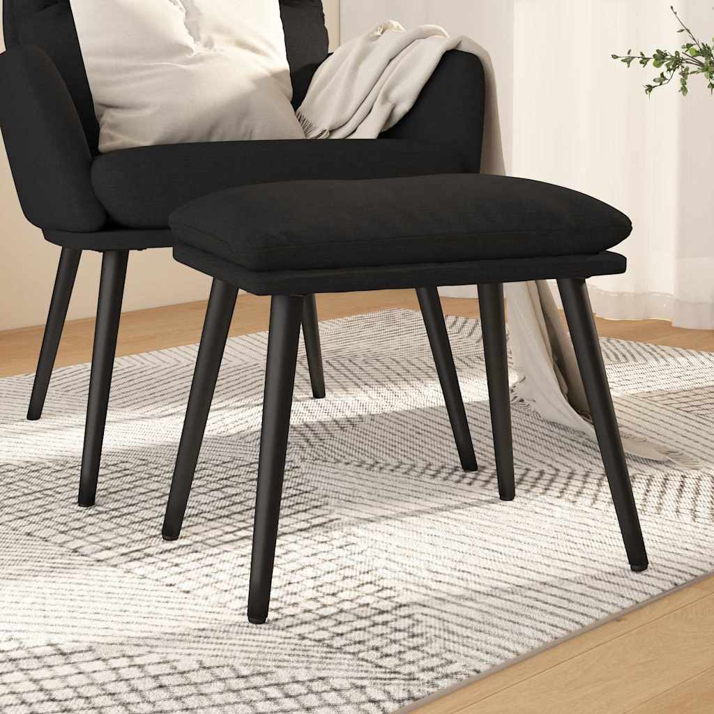 Fußhocker Schwarz 45x29,5x35 cm Stoff