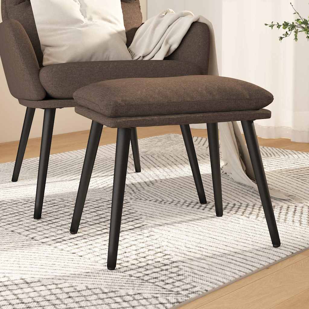 Fußhocker Taupe 45x29,5x35 cm Stoff