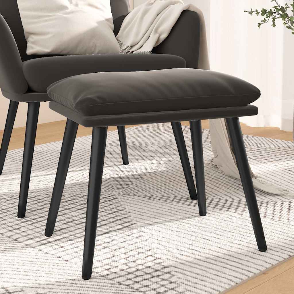 Fußhocker Dunkelgrau 45x29,5x35 cm Samt