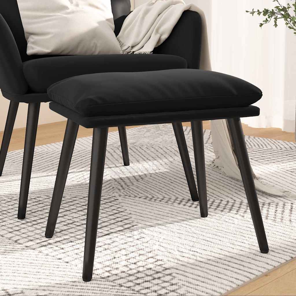Fußhocker Schwarz 45x29,5x35 cm Samt