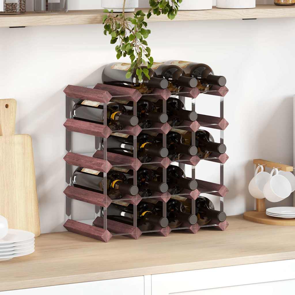 Weinregal für 20 Flaschen Braun Massivholz Kiefer