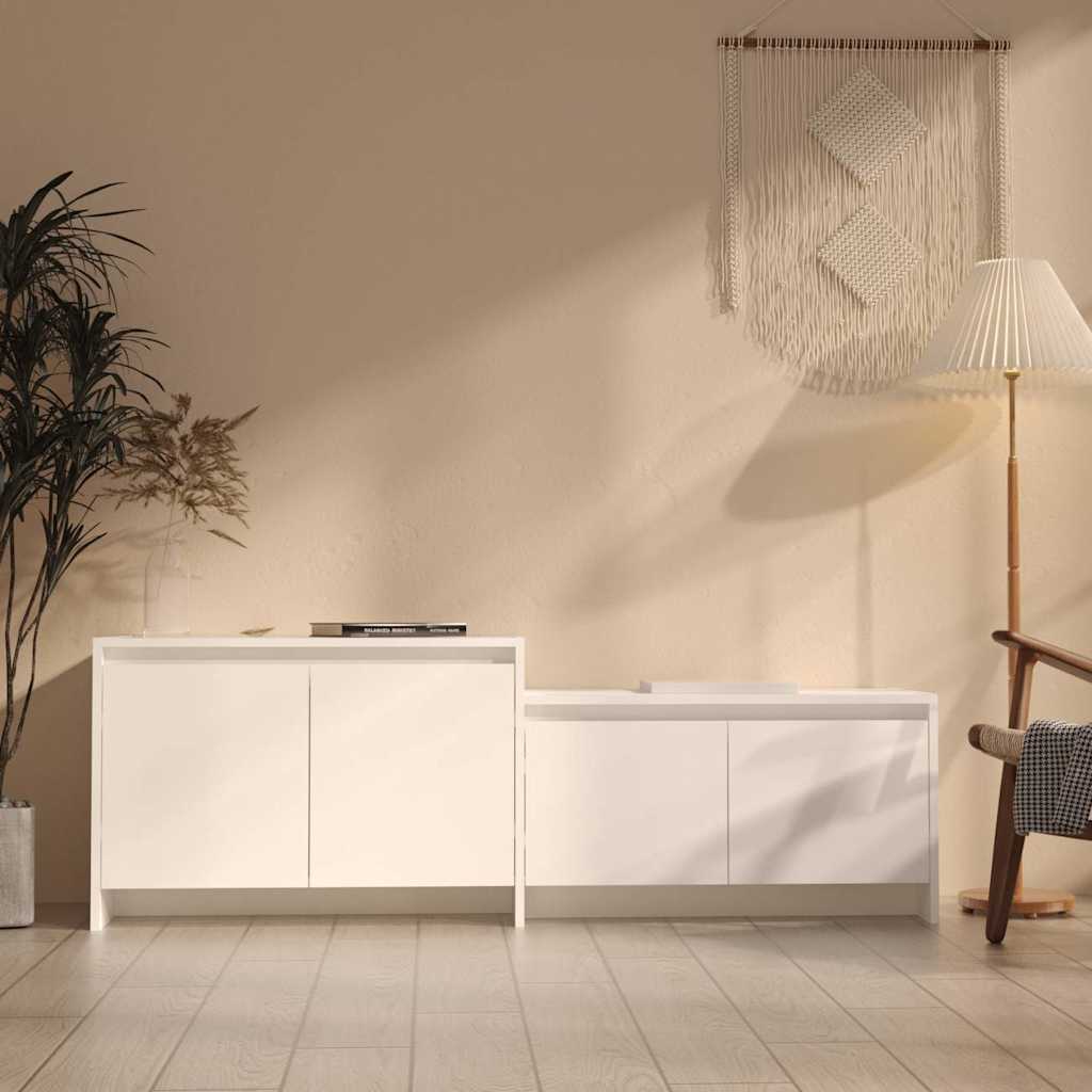 TV-Schrank Weiß 146,5x35x50 cm Holzwerkstoff