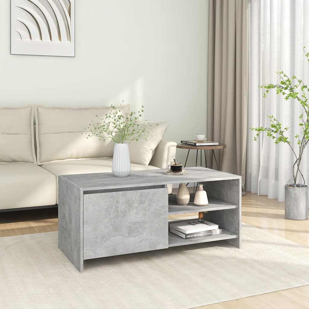 Couchtisch Betongrau 102x50x45 cm Holzwerkstoff
