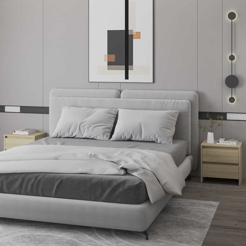 Nachttische 2 Stk. Sonoma-Eiche 45x34,5x44,5 cm Holzwerkstoff