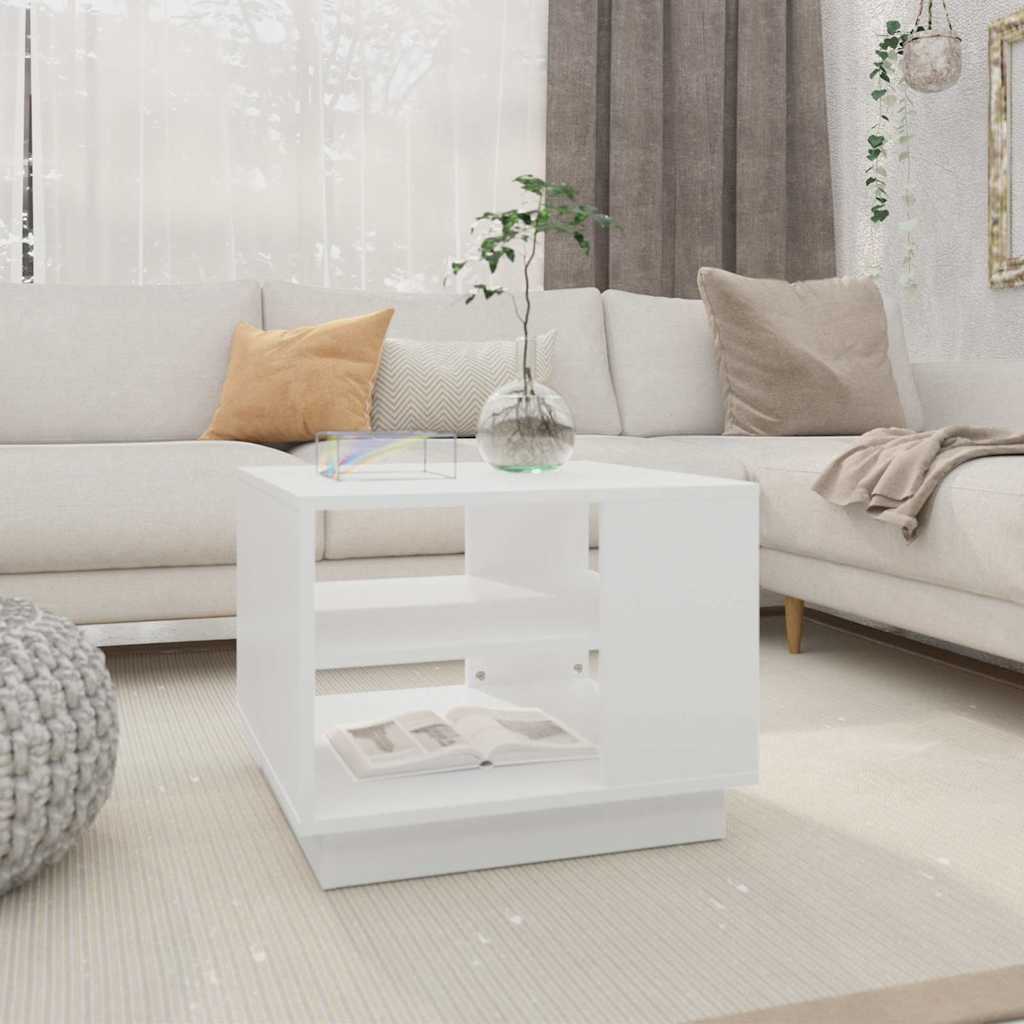 Couchtisch Weiß 55x55x43 cm Holzwerkstoff