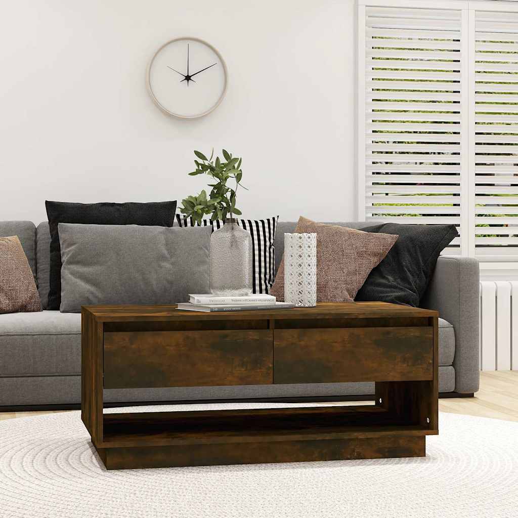 Couchtisch Räuchereiche 102,5x55x44 cm Holzwerkstoff