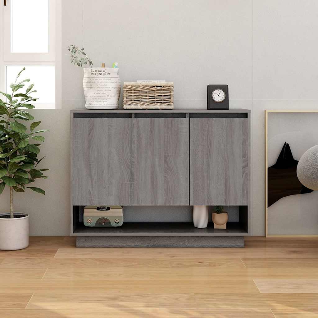Sideboard Grau Sonoma 97x31x75 cm Holzwerkstoff