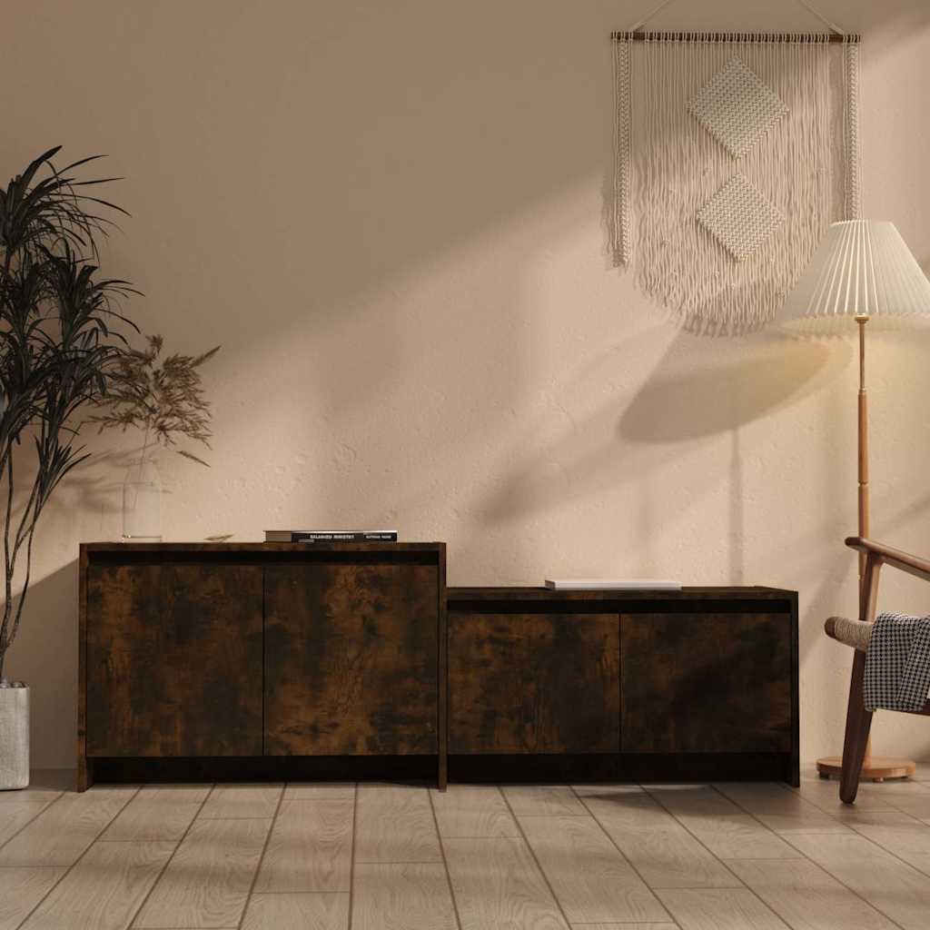 TV-Schrank Räuchereiche 146,5x35x50 cm Holzwerkstoff