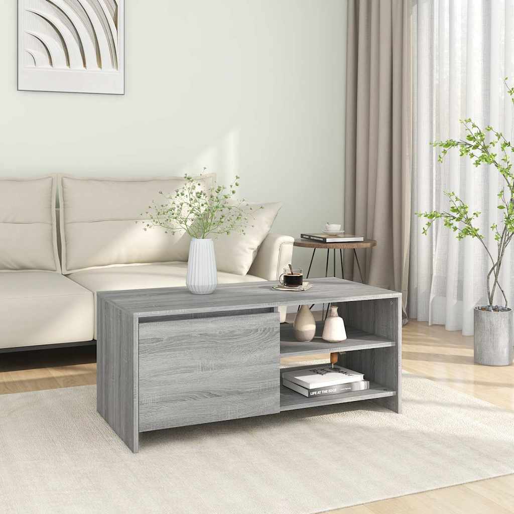 Couchtisch Grau Sonoma 102x50x45 cm Holzwerkstoff