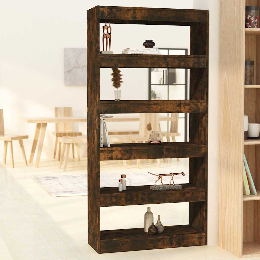 Bücherregal/Raumteiler Räuchereiche 80x30x166 cm Holzwerkstoff