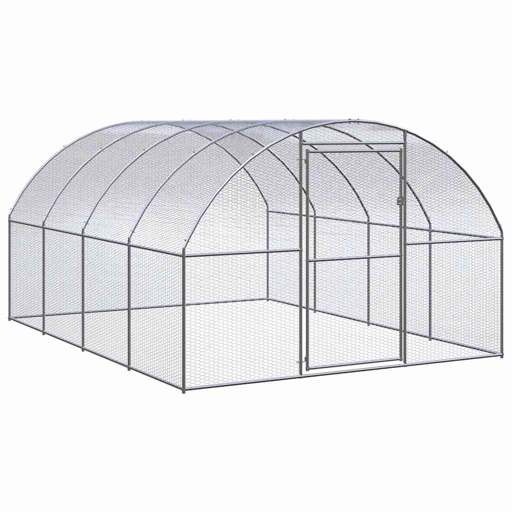 Outdoor-Hühnerstall 3x4x2 m Verzinkter Stahl