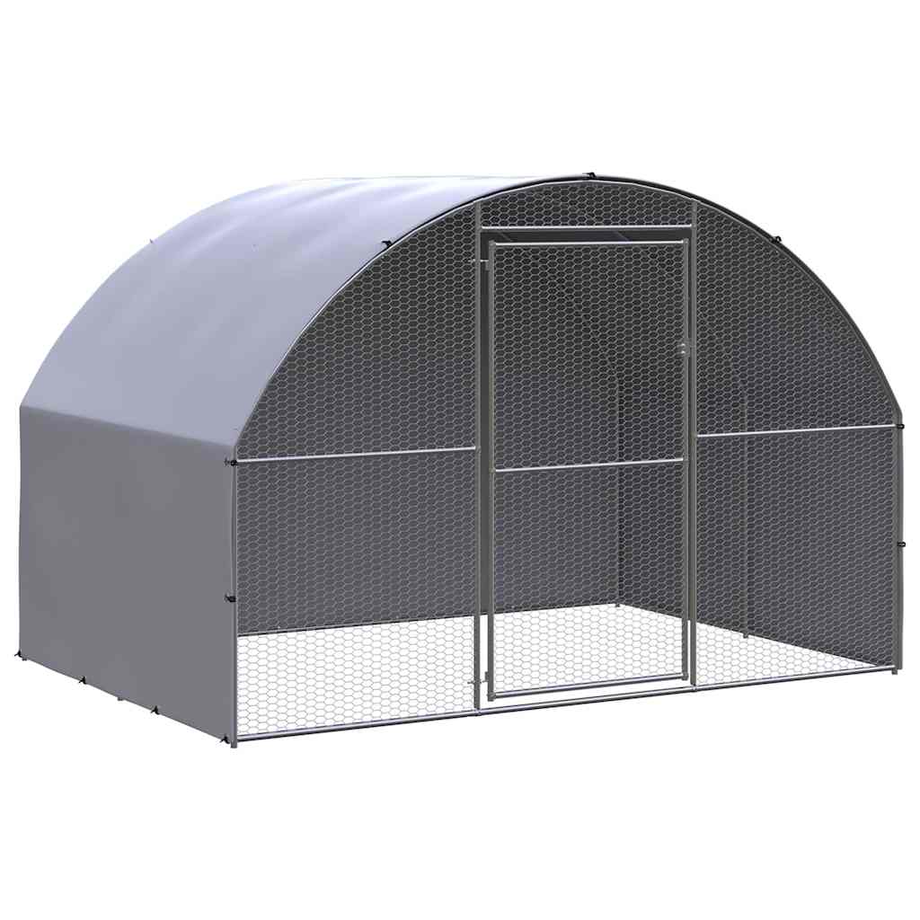 Outdoor-Hühnerstall 3x2x2 m Verzinkter Stahl