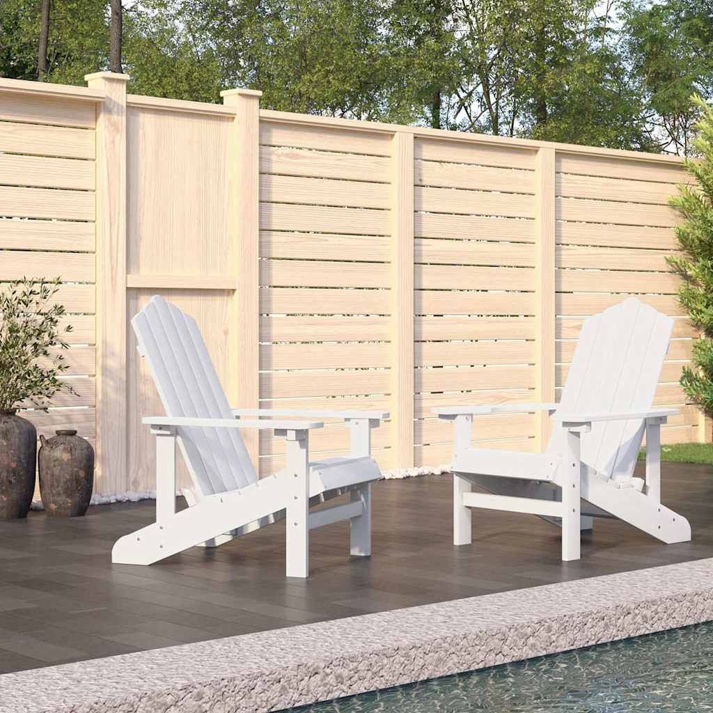 Adirondack-Gartenstühle 2 Stk. HDPE Weiß