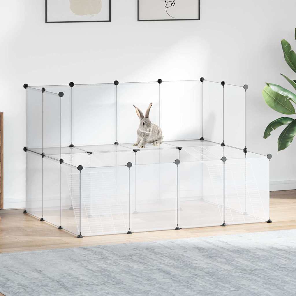 Kleintierkäfig Transparent 143x107x93 cm PP und Stahl