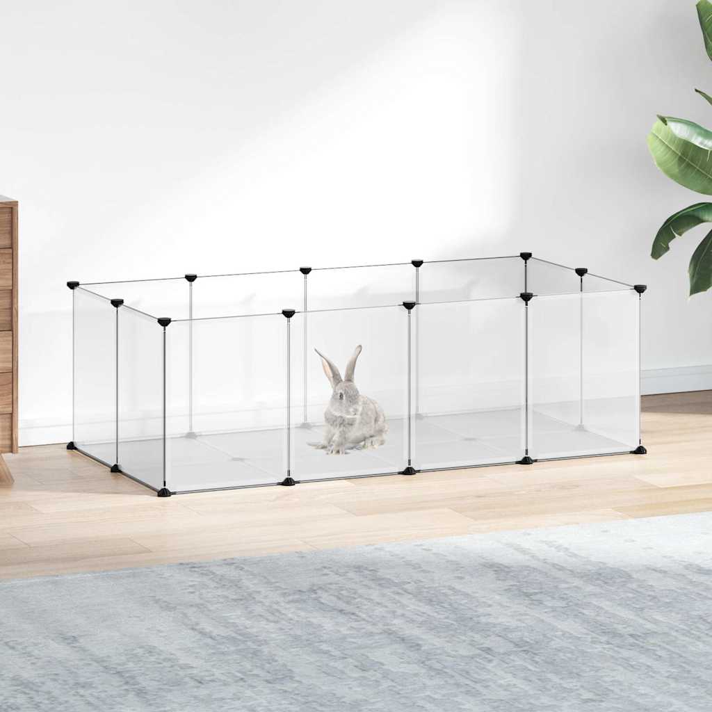 Kleintierkäfig Transparent 144x74x46,5 cm PP und Stahl