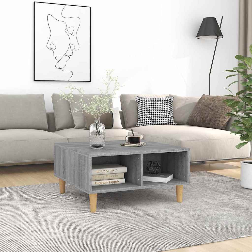 Couchtisch Grau Sonoma 60x60x30 cm Holzwerkstoff