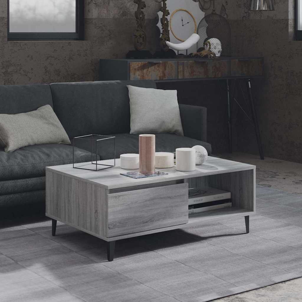 Couchtisch Grau Sonoma 90x60x35 cm Holzwerkstoff