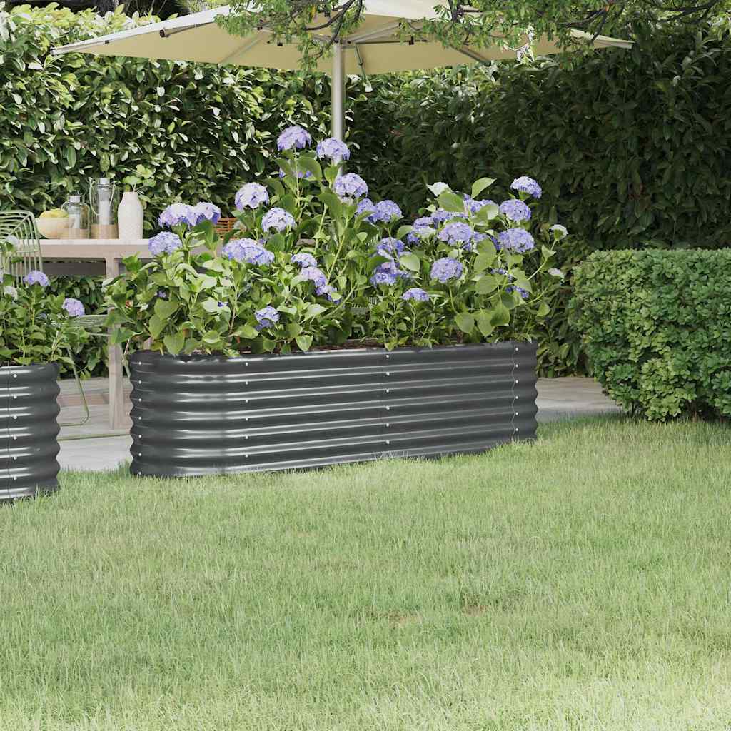 Hochbeet Verzinkter Stahl 152x40x36 cm Anthrazit