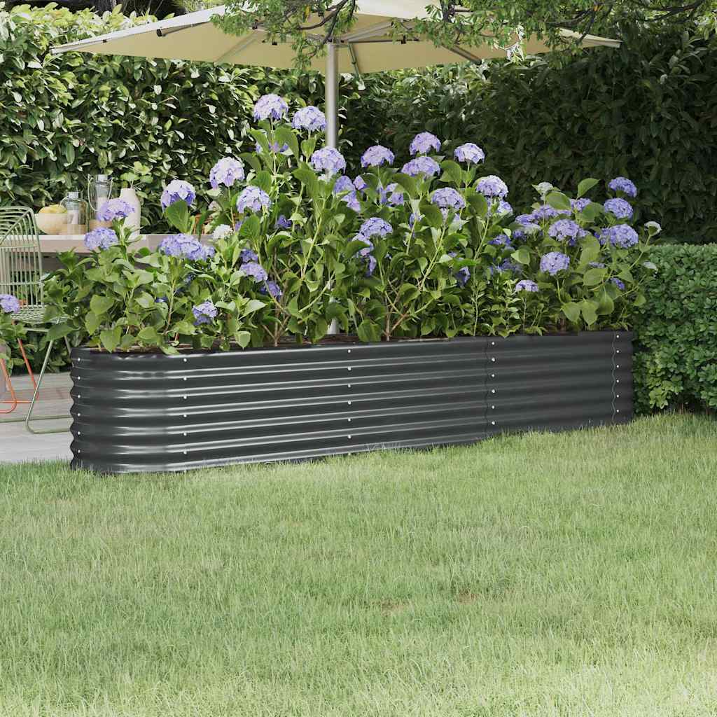 Hochbeet Verzinkter Stahl 224x40x36 cm Anthrazit