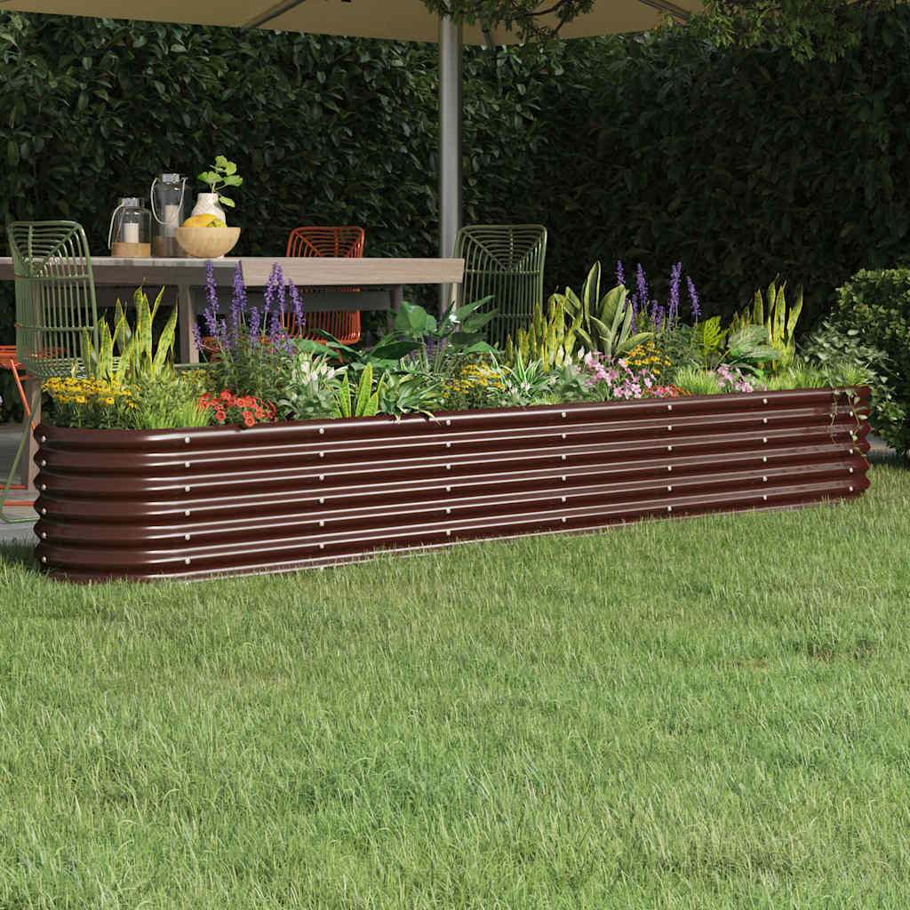 Hochbeet Verzinkter Stahl 260x40x36 cm Braun