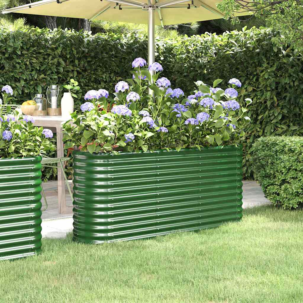 Hochbeet Verzinkter Stahl 152x40x68 cm Grün