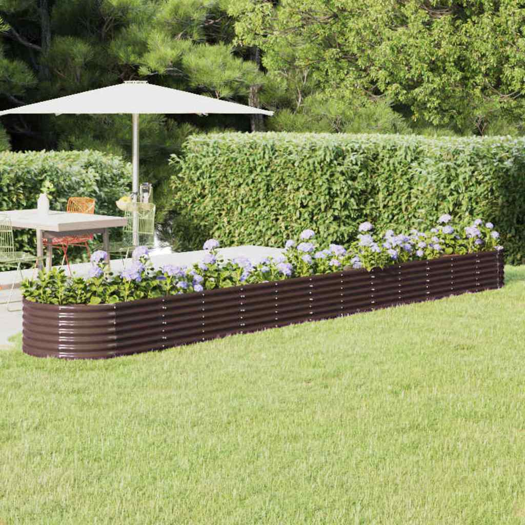 Hochbeet Verzinkter Stahl 512x80x36 cm Braun
