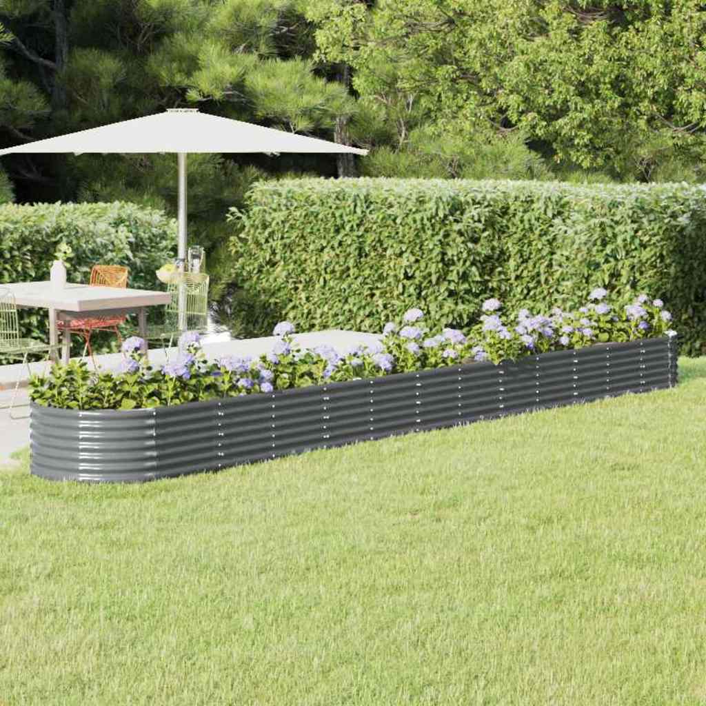 Hochbeet Verzinkter Stahl 512x80x36 cm Anthrazit