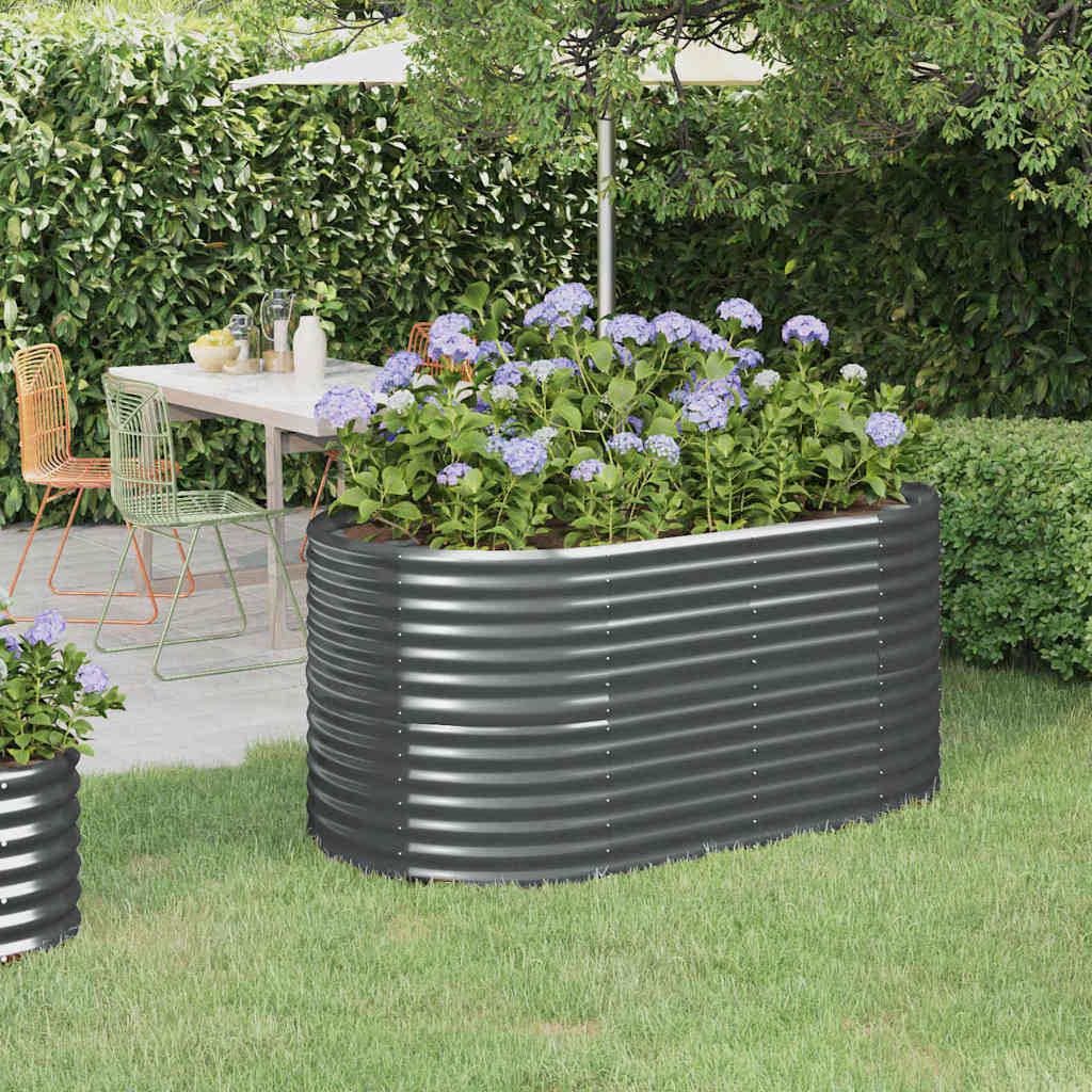 Hochbeet Verzinkter Stahl 152x80x68 cm Anthrazit