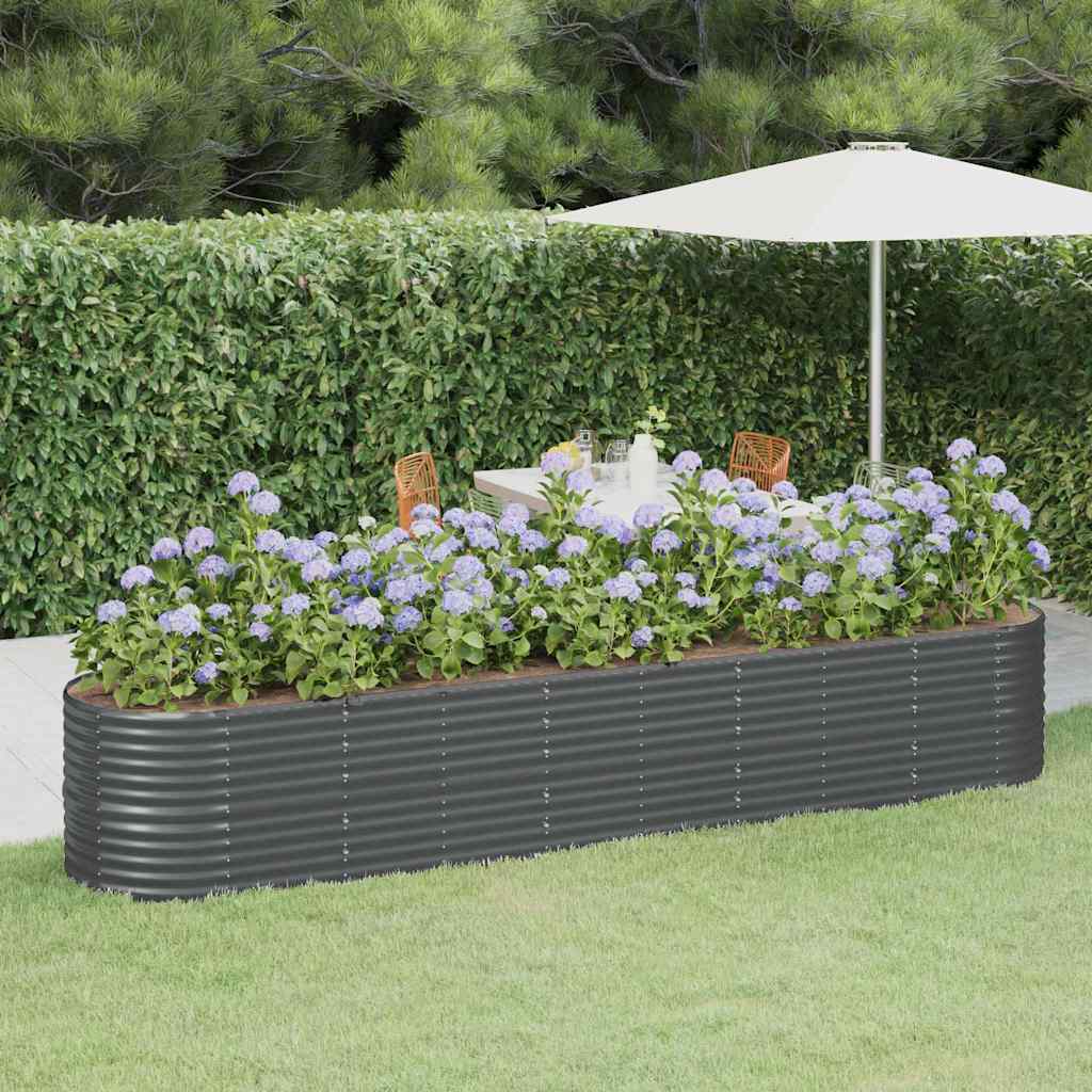 Hochbeet Verzinkter Stahl 368x80x68 cm Anthrazit