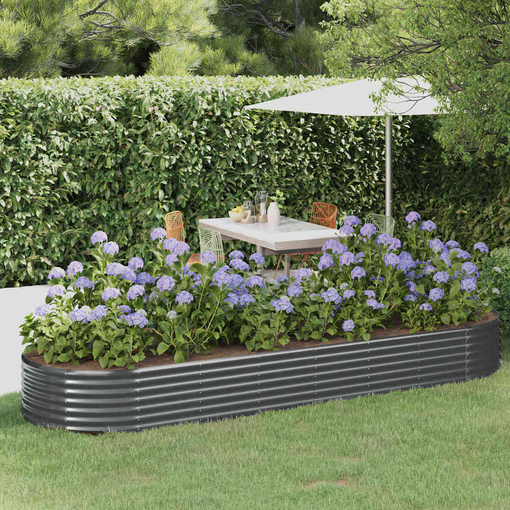 Hochbeet Verzinkter Stahl 322x100x36 cm Anthrazit
