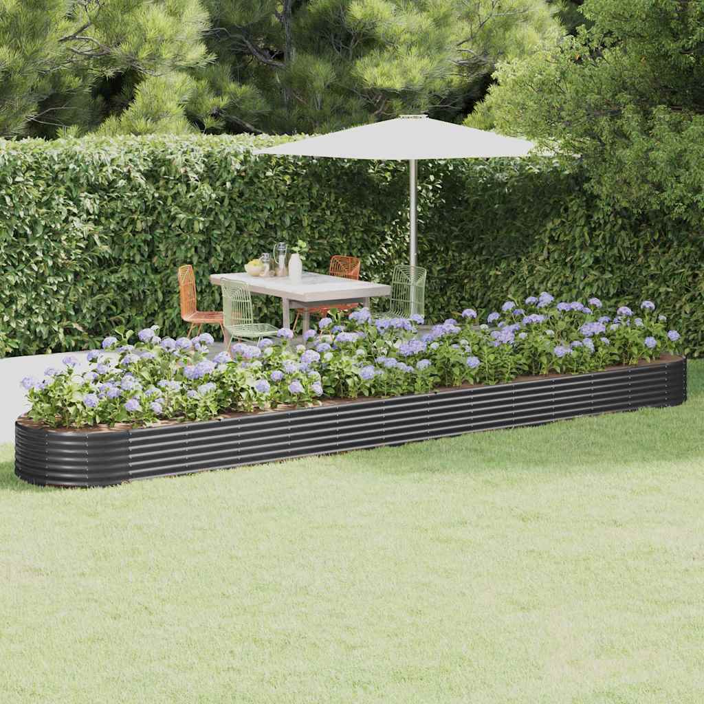 Hochbeet Verzinkter Stahl 544x100x36 cm Anthrazit