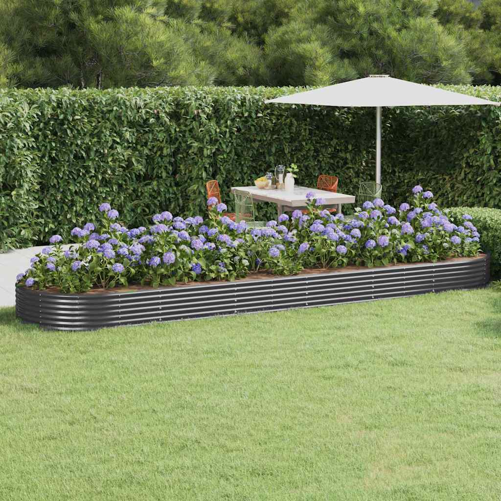Hochbeet Verzinkter Stahl 523x140x36 cm Anthrazit